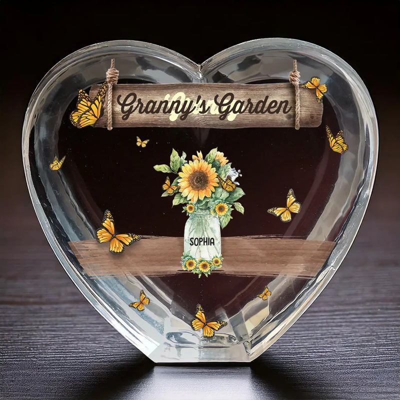 Life Is Better With Grandma - Family Personalized Custom 3D Crystal Heart Shaped - Mother's Day, Gift For Grandma