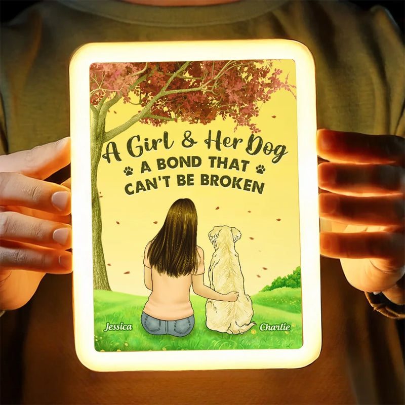 Life’s Journey Is Better With You - Dog Personalized Custom LED Mirror Frame Lamp - Gift For Pet Owners, Pet Lovers