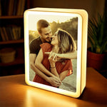 Custom Photo Every Moment With You Is A Gift - Couple Personalized Custom LED Mirror Frame Lamp - Gift For Couple, Husband, Wife