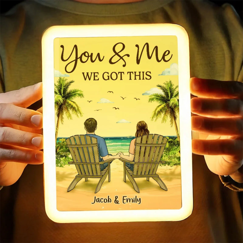You And Me We Got This - Couple Personalized Custom LED Mirror Frame Lamp - Gift For Husband Wife, Anniversary