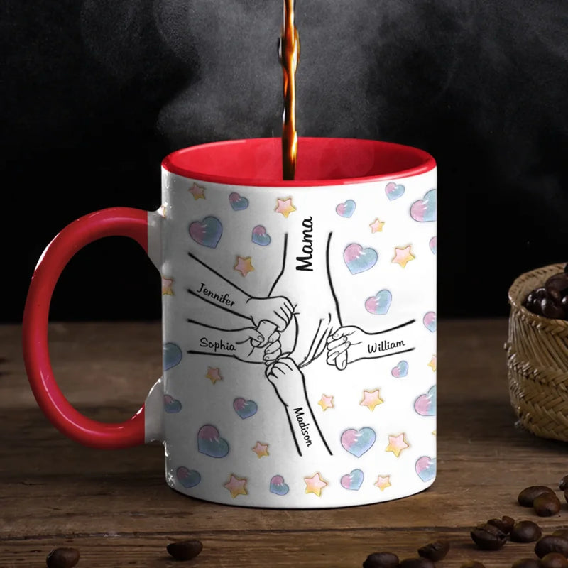 Family Bonds That Last Forever - Family Personalized Custom 3D Inflated Effect Printed Accent Mug - Mother's Day Gift For Mom, Grandma, Grandparent