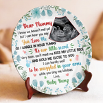 Custom Photo Our Greatest Blessing Is On The Way - Family Personalized Custom Ceramic Plate - Mother's Day, Baby Shower Gift, Gift For New Moms, Mom