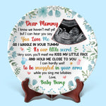 Custom Photo Our Greatest Blessing Is On The Way - Family Personalized Custom Ceramic Plate - Mother's Day, Baby Shower Gift, Gift For New Moms, Mom