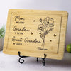 From Mom To Grandma, A Journey Of Love - Family Personalized Custom Engraved Wooden Cutting Board - Mother's Day, Gift For Mom, Grandma