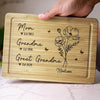 From Mom To Grandma, A Journey Of Love - Family Personalized Custom Engraved Wooden Cutting Board - Mother's Day, Gift For Mom, Grandma