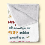 Snuggled In Mommy’s Love - Family Personalized Custom Blanket - Mother's Day, Baby Shower Gift, Gift For First Mom
