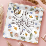 Love Ties Us Together - Family Personalized Custom 3D Inflated Effect Printed Full-Print Jewelry Dish - Mother's Day, Gift For Family