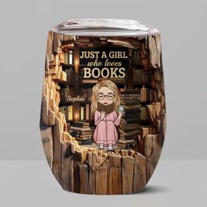 La vie est meilleure avec un livre à la main - Verre à vin personnalisé - Cadeau pour les amoureux des livres
