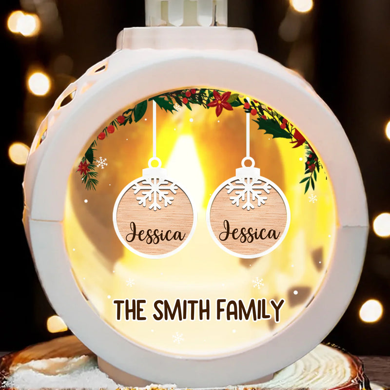 May You Experience A Magical Christmas - Family Personalized Custom Candlelight Lantern Ornament - Christmas Gift For Family Members