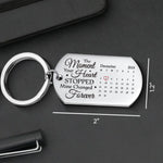 The Moment Your Heart Stopped, Mine Changed Forever - Memorial Personalized Custom Keychain - Sympathy Gift For Family Members