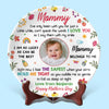Custom Photo A Baby Fills The World With Love - Family Personalized Custom Ceramic Plate - Mother's Day, Baby Shower Gift, Gift For First Mom