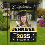 Custom Photo A New Chapter Begins - Family Personalized Custom Flag - Graduation Gift For Family