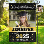 Custom Photo A New Chapter Begins - Family Personalized Custom Flag - Graduation Gift For Family