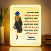 A New Chapter Begins - Family Personalized Custom LED Mirror Frame Lamp - Graduation Gift For Family Members, Siblings, Brothers, Sisters