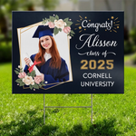Custom Photo Your Journey To Success Starts Now - Family Personalized Custom Yard Sign - Graduation Gift For Family