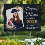 Custom Photo Your Journey To Success Starts Now - Family Personalized Custom Yard Sign - Graduation Gift For Family