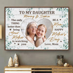 Custom Photo To My Daughter, With Love And Pride - Family Personalized Custom Horizontal Poster - Mother's Day, Gift For Mom, Daughter