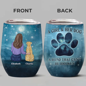L'amour d'un chien est un cadeau pour la vie - Verre à vin personnalisé pour chien - Cadeau pour les propriétaires et les amoureux des animaux