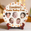 Custom Photo Grandma’s Sweetest Taste Testers - Family Personalized Custom Ceramic Plate - Mother's Day, Gift For Mom, Grandma