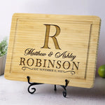 Where Love Always Grows - Couple Personalized Custom Engraved Wooden Cutting Board - Gift For Couple