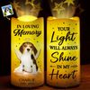Custom Photo Paws In Heaven, Love Forever - Memorial Personalized Custom LED Projection Flameless Candle - Sympathy Gift For Pet Owners, Pet Lovers