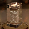From Our First Kiss Till Our Last Breath - Couple Personalized Custom 3D Crystal Photo Laser Engraved, Crystal Candle Holder - Gift For Husband Wife, Anniversary