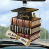 Wisdom Grows Page By Page - Family Personalized Custom Car Ornament - Acrylic Custom Shaped - Graduation Gift For Family Members, Siblings, Brothers, Sisters