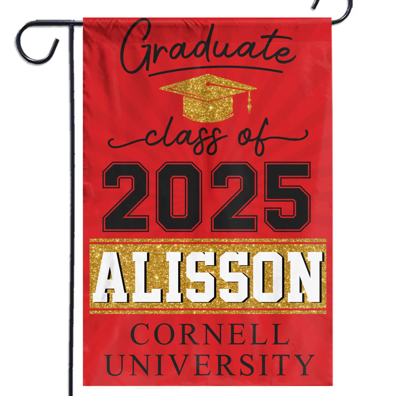 New Beginnings, Endless Possibilities - Family Personalized Custom Flag - Graduation Gift For Family