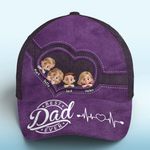 Dad, Our Hearts Belong To You - Family Personalized Custom Hat, All Over Print Classic Cap - Father's Day, Gift For Dad, Grandpa, New Dads