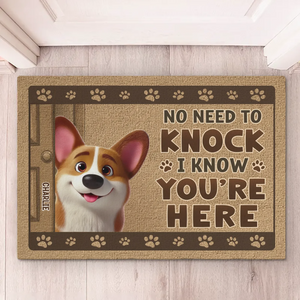 Nous pouvons sentir votre arrivée - Tapis décoratif personnalisé pour chien - Cadeau de pendaison de crémaillère pour les propriétaires et les amoureux des animaux