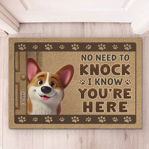 Nous pouvons sentir votre arrivée - Tapis décoratif personnalisé pour chien - Cadeau de pendaison de crémaillère pour les propriétaires et les amoureux des animaux