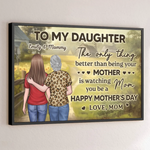 A Bond Written In The Stars - Family Personalized Custom Horizontal Poster - Mother's Day, Gift For Mom, Daughter