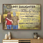 A Bond Written In The Stars - Family Personalized Custom Horizontal Poster - Mother's Day, Gift For Mom, Daughter