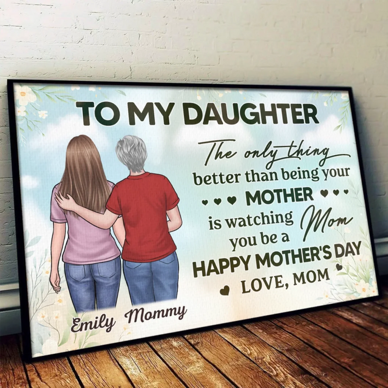 A Love No Words Can Define - Family Personalized Custom Horizontal Poster - Mother's Day, Gift For Mom, Daughter