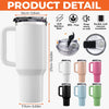The Heart Of Our Family - Family Personalized Custom Engraved 40oz Tumbler With Handle - Father's Day, Gift For Dad, Grandpa