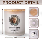 Custom Photo Shining Bright In My Heart, Always - Memorial Personalized Custom Printed Glass Jar With LED Candle - Sympathy Gift For Family