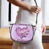 Grandma’s Love Makes Every Moment Magical - Family Personalized Custom Leather Saddle Bag - Mother's Day, Gift For Mom, Grandma