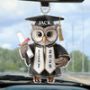 Hats Off, Goals On - Family Personalized Custom Car Ornament - Acrylic Custom Shaped - Graduation Gift For Family Members, Siblings, Brothers, Sisters