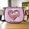 Grandma’s Love Makes Every Moment Magical - Family Personalized Custom Leather Saddle Bag - Mother's Day, Gift For Mom, Grandma