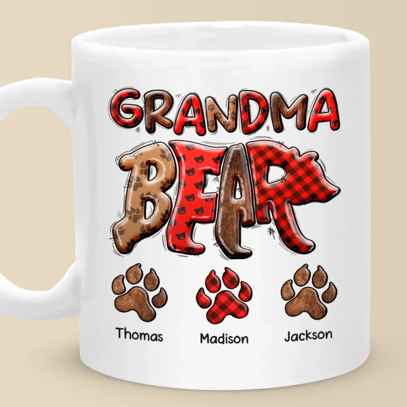 Grandma’s Love Is Unbearable - Family Personalized Custom Mug - Mother's Day, Gift For Mom, Grandma