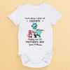 A Little Dino’s Big Love For Mommy - Family Personalized Custom Baby Onesie - Mother's Day, Baby Shower Gift, Gift For First Mom
