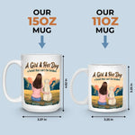 Side By Side, Paws & Hearts - Dog Personalized Custom Mug - Gift For Dog Lovers, Daughters, Sisters
