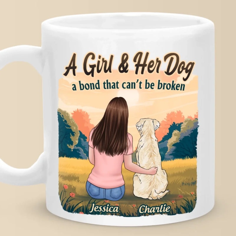 Side By Side, Paws & Hearts - Dog Personalized Custom Mug - Gift For Pet Owners, Pet Lovers