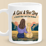 Side By Side, Paws & Hearts - Dog Personalized Custom Mug - Gift For Dog Lovers, Daughters, Sisters