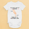 From My Little Hand To Your Big Heart - Family Personalized Custom Baby Onesie - Mother's Day, Baby Shower Gift, Gift For First Mom