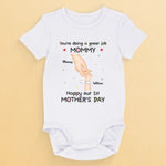 From My Little Hand To Your Big Heart - Family Personalized Custom Baby Onesie - Mother's Day, Baby Shower Gift, Gift For New Moms