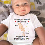 From My Little Hand To Your Big Heart - Family Personalized Custom Baby Onesie - Mother's Day, Baby Shower Gift, Gift For New Moms
