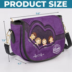 A Purse Full Of Love, A Heart Full Of Grandkids - Family Personalized Custom Leather Saddle Bag - Mother's Day, Gift For Mom, Grandma