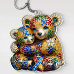 Unbreakable Love, Unstoppable Bond - Family Personalized Custom Shaped Acrylic Keychain - Mother's Day, Gift For Mom, Grandma