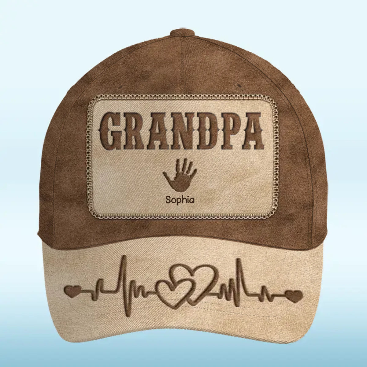 Where Love Leaves Its Handprints - Family Personalized Custom Hat, All Over Print Classic Cap - Father's Day, Gift For Dad, Grandpa